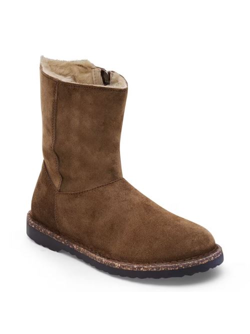 Stivale in suede con interno in shearling UPPSALA ZIP SHEARLING 1030218 DARK TEA BIRKENSTOCK Dark tea 