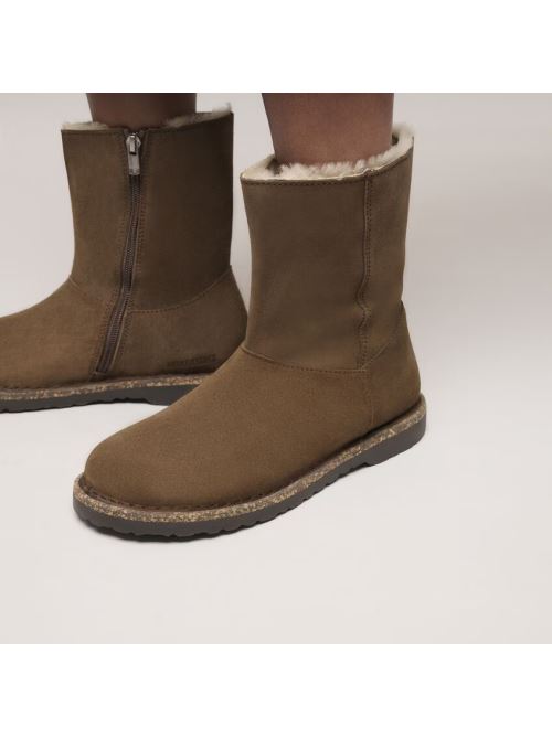 Stivale in suede con interno in shearling UPPSALA ZIP SHEARLING 1030218 DARK TEA BIRKENSTOCK Dark tea 