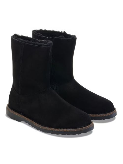 Stivale in suede con interno in shearling UPPSALA ZIP SHEARLING 1030242 BLACK BIRKENSTOCK Black 