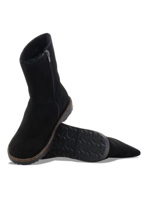 Stivale in suede con interno in shearling UPPSALA ZIP SHEARLING 1030242 BLACK BIRKENSTOCK Black 