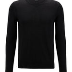 Maglia girocollo in merinos 50468239 10241501 01 001 BOSS Black 