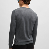 Maglia girocollo in merinos 50468239 10241501 01 032 BOSS Medium grey 