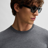 Maglia girocollo in merinos 50468239 10241501 01 032 BOSS Medium grey 
