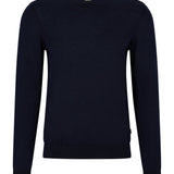Maglia girocollo in merinos 50468239 10241501 01 404 BOSS Dark blue 