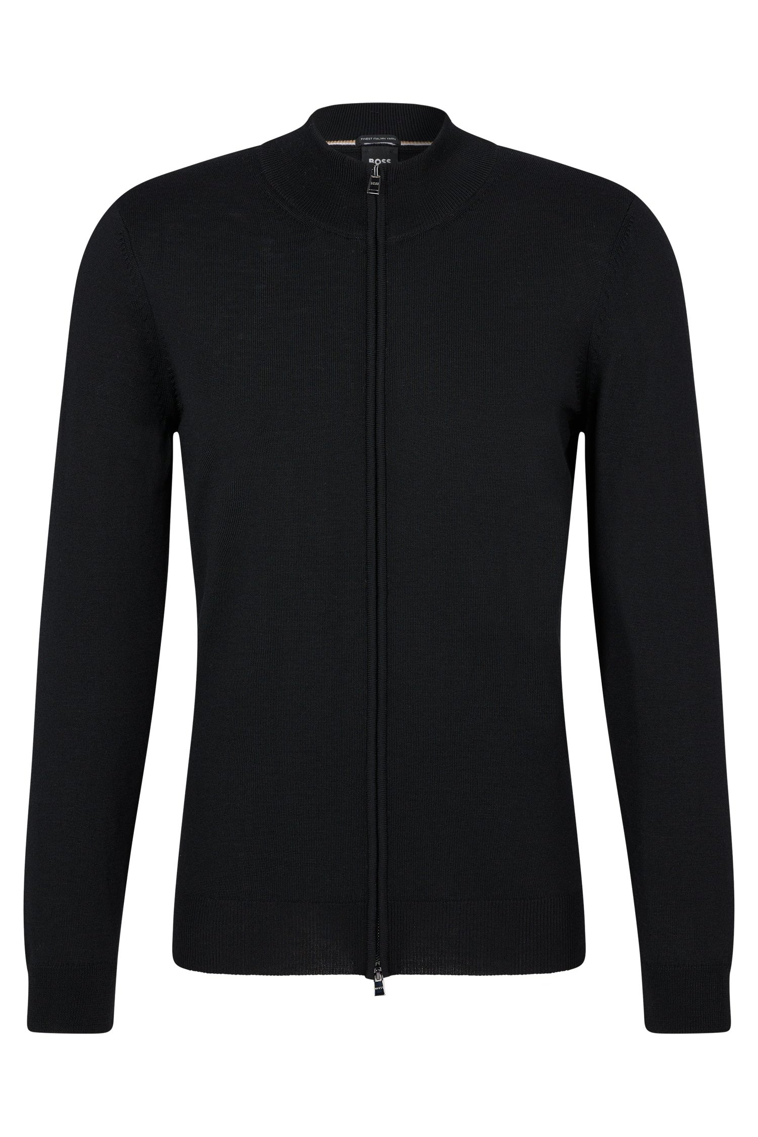 Maglia con zip 50468254 10241502 01 001 BOSS Black 