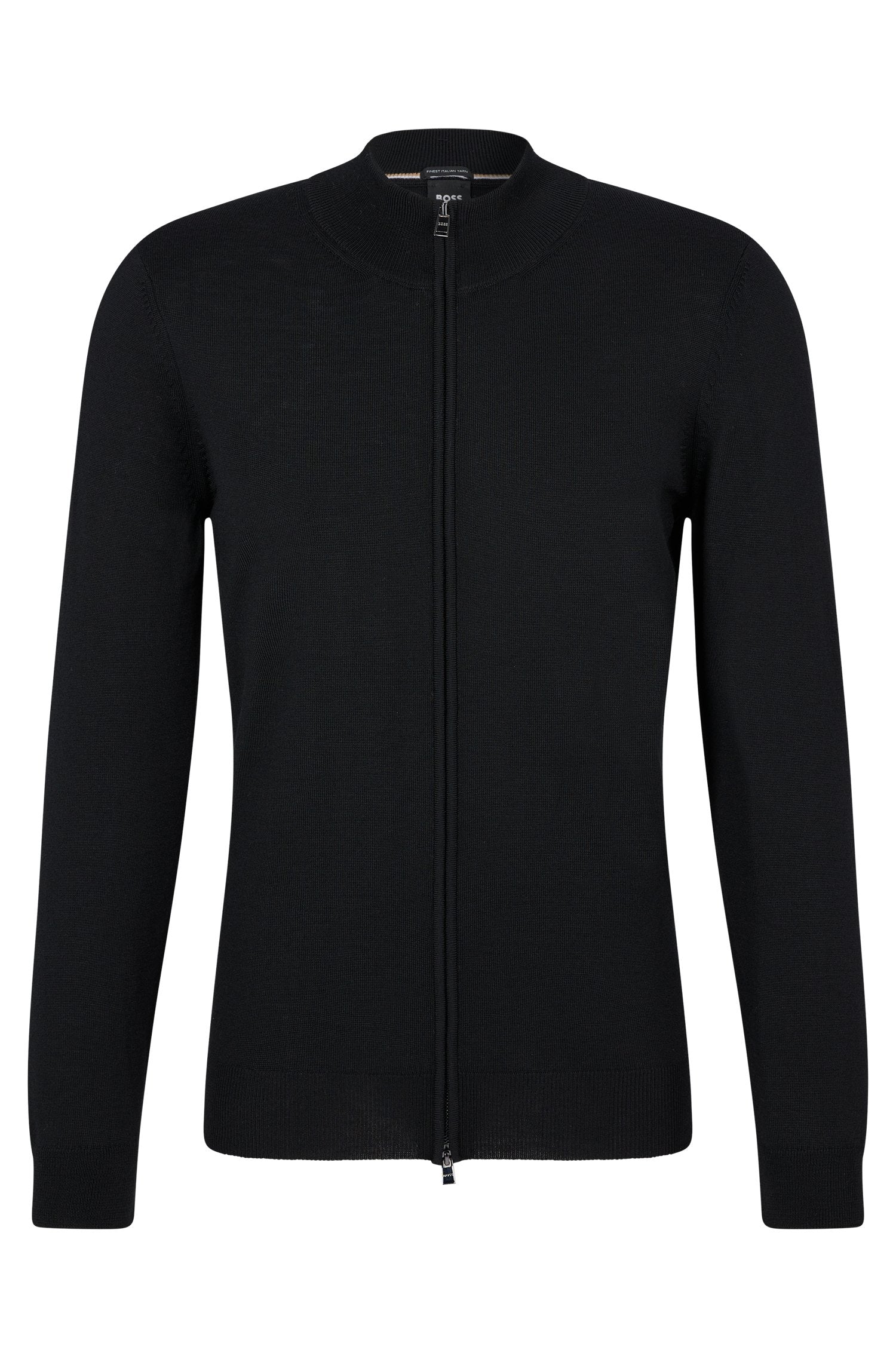 Maglia con zip 50468254 10241502 01 001 BOSS Black 