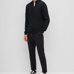 Maglia con zip 50468254 10241502 01 001 BOSS Black 