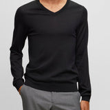 Maglia in lana merinos 50468261 10241495 01 001 BOSS Black 