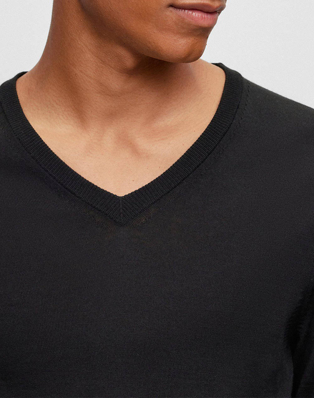 Maglia in lana merinos 50468261 10241495 01 001 BOSS Black 