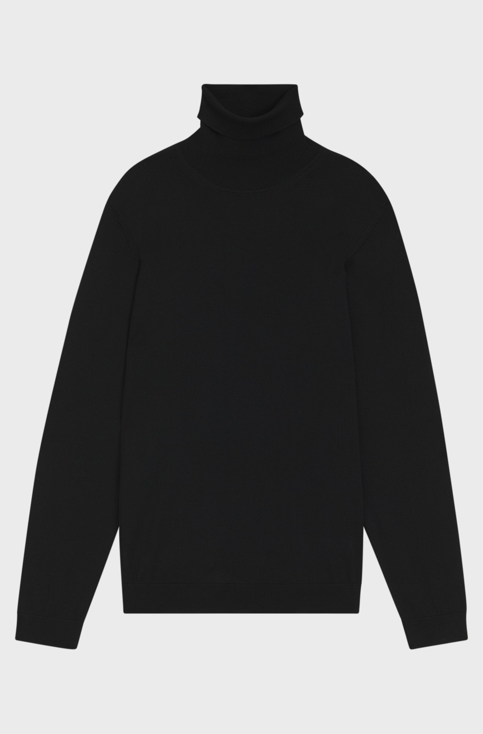 Maglia collo alto in lana merinos 50468262 10241489 01 001 BOSS Black 