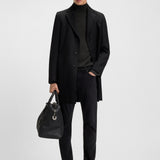 Maglia collo alto in lana merinos 50468262 10241489 01 002 BOSS Black melange 