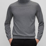 Maglia collo alto in lana merinos 50468262 10241489 01 030 BOSS Medium grey 
