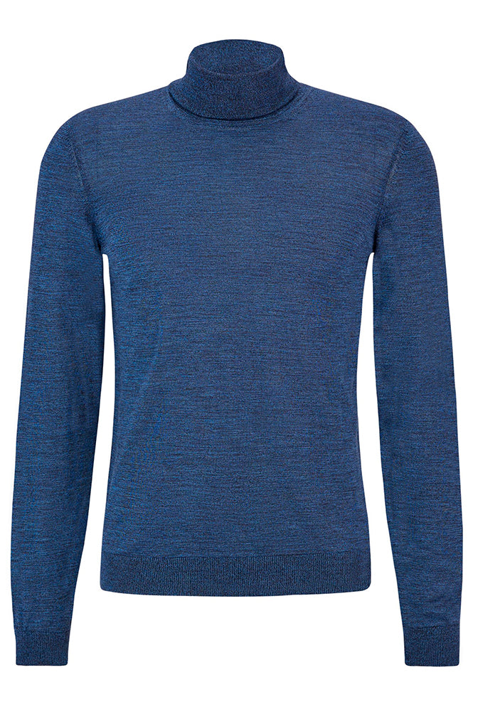 Maglia collo alto in lana merinos 50468262 10241489 01 430 BOSS Bright blue 