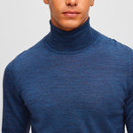 Maglia collo alto in lana merinos 50468262 10241489 01 430 BOSS Bright blue 
