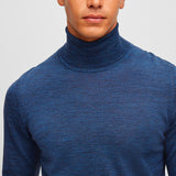 Maglia collo alto in lana merinos 50468262 10241489 01 430 BOSS Bright blue 