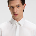Camicia slim fit con polso da gemello 50480093 10245425 01 100 BOSS White 