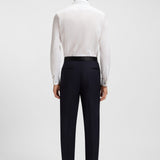 Camicia slim fit con polso da gemello 50480093 10245425 01 100 BOSS White 