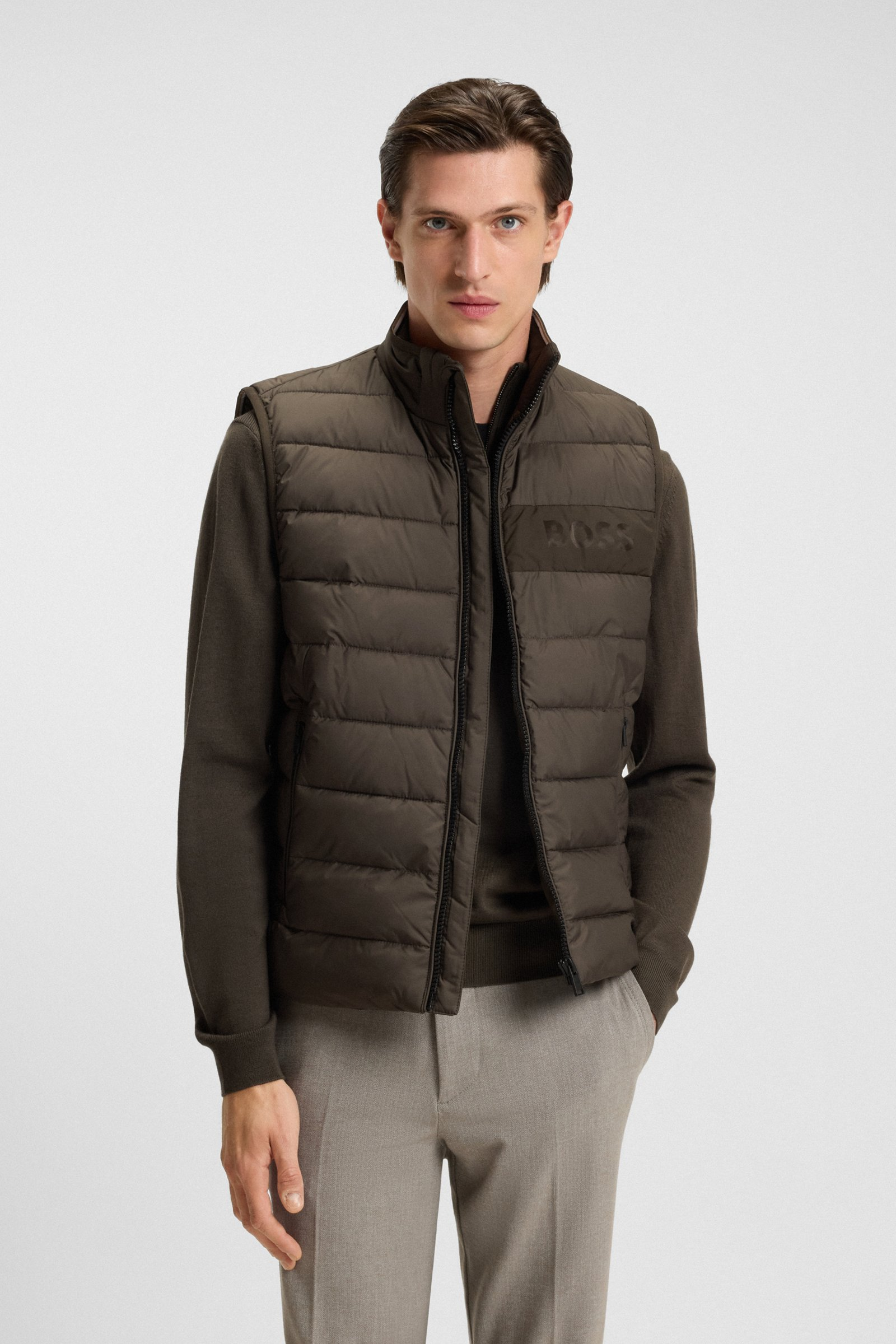 Gilet idrorepellente 50518375 10260482 01 342 BOSS Dark green 