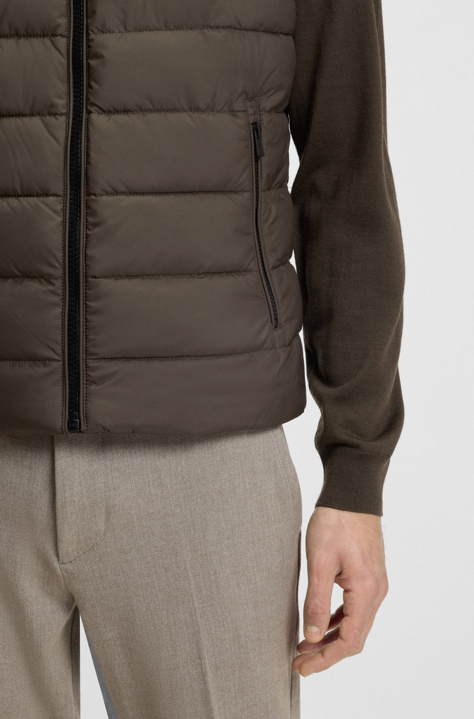 Gilet idrorepellente 50518375 10260482 01 342 BOSS Dark green 