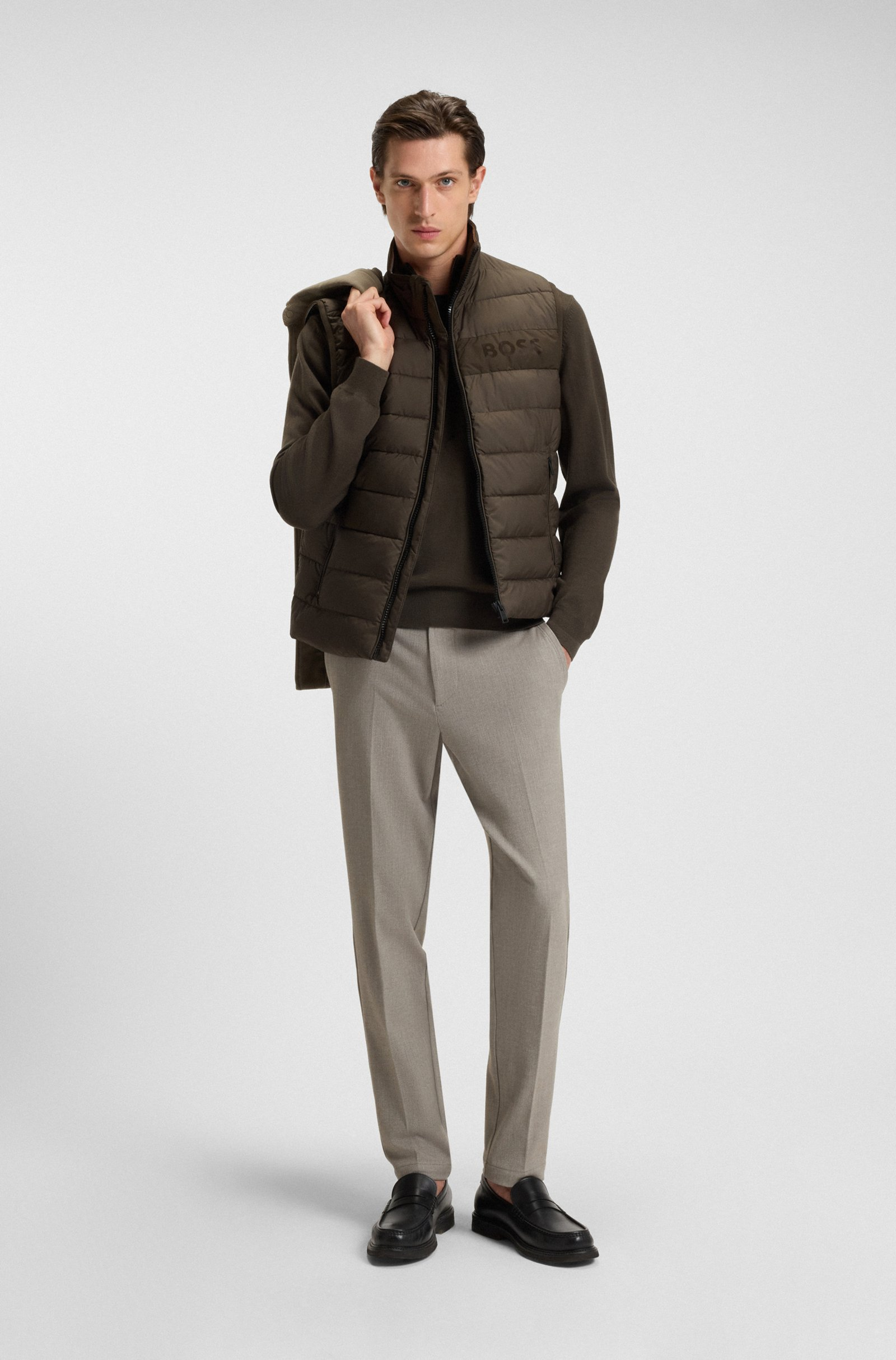 Gilet idrorepellente 50518375 10260482 01 342 BOSS Dark green 