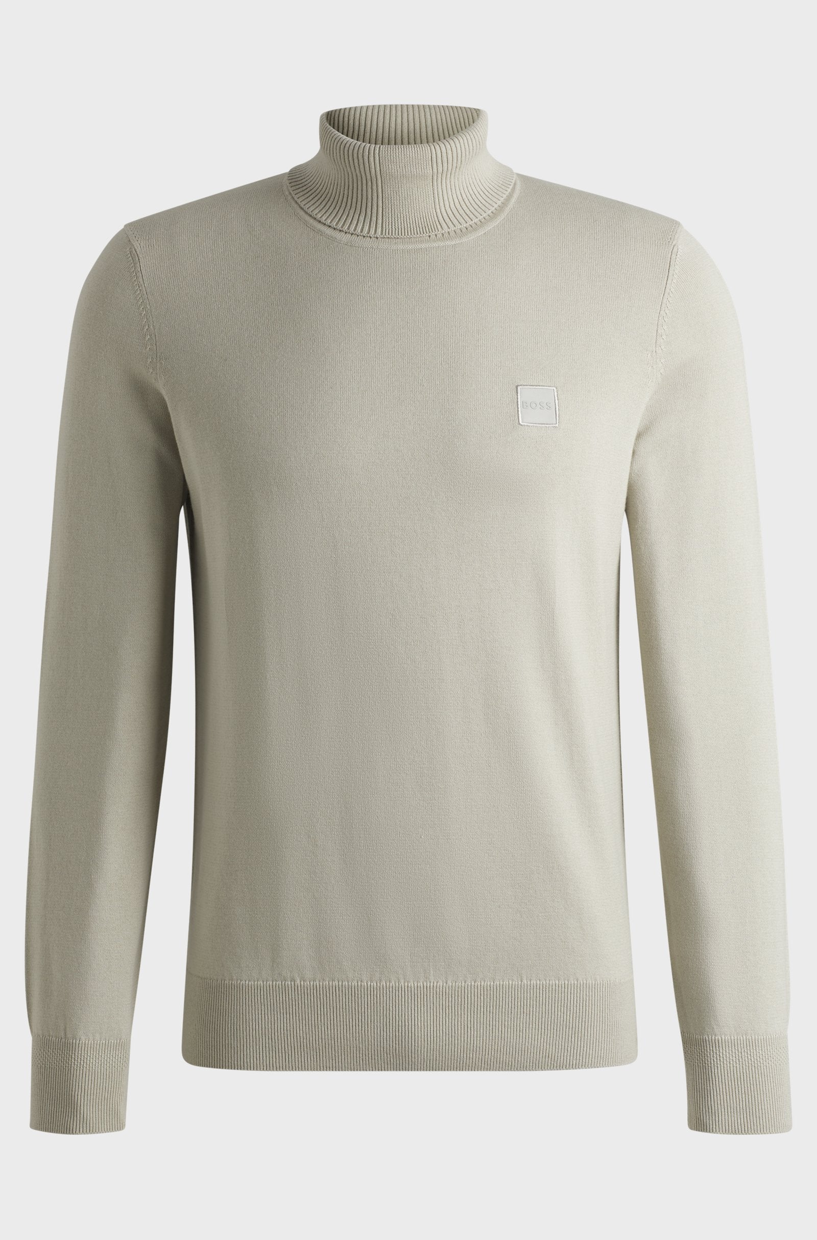 Maglia a collo alto cotone e cashmere 50527573 10265865 01 271 BOSS Light beige 