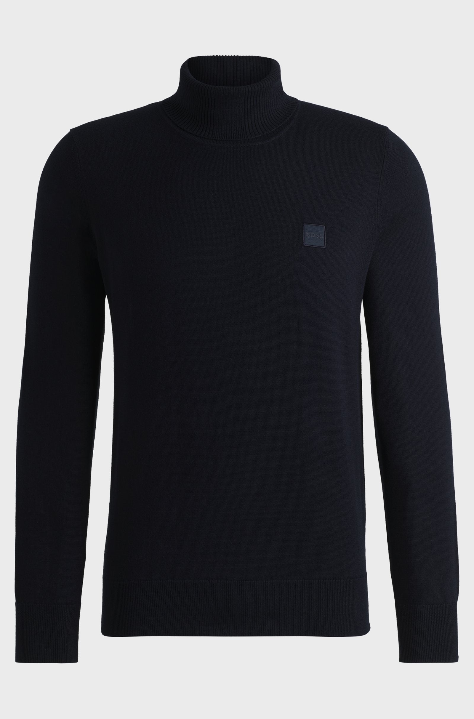 Maglia a collo alto cotone e cashmere 50527573 10265865 01 404 BOSS Dark blue 