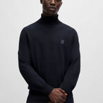 Maglia a collo alto cotone e cashmere 50527573 10265865 01 404 BOSS Dark blue 