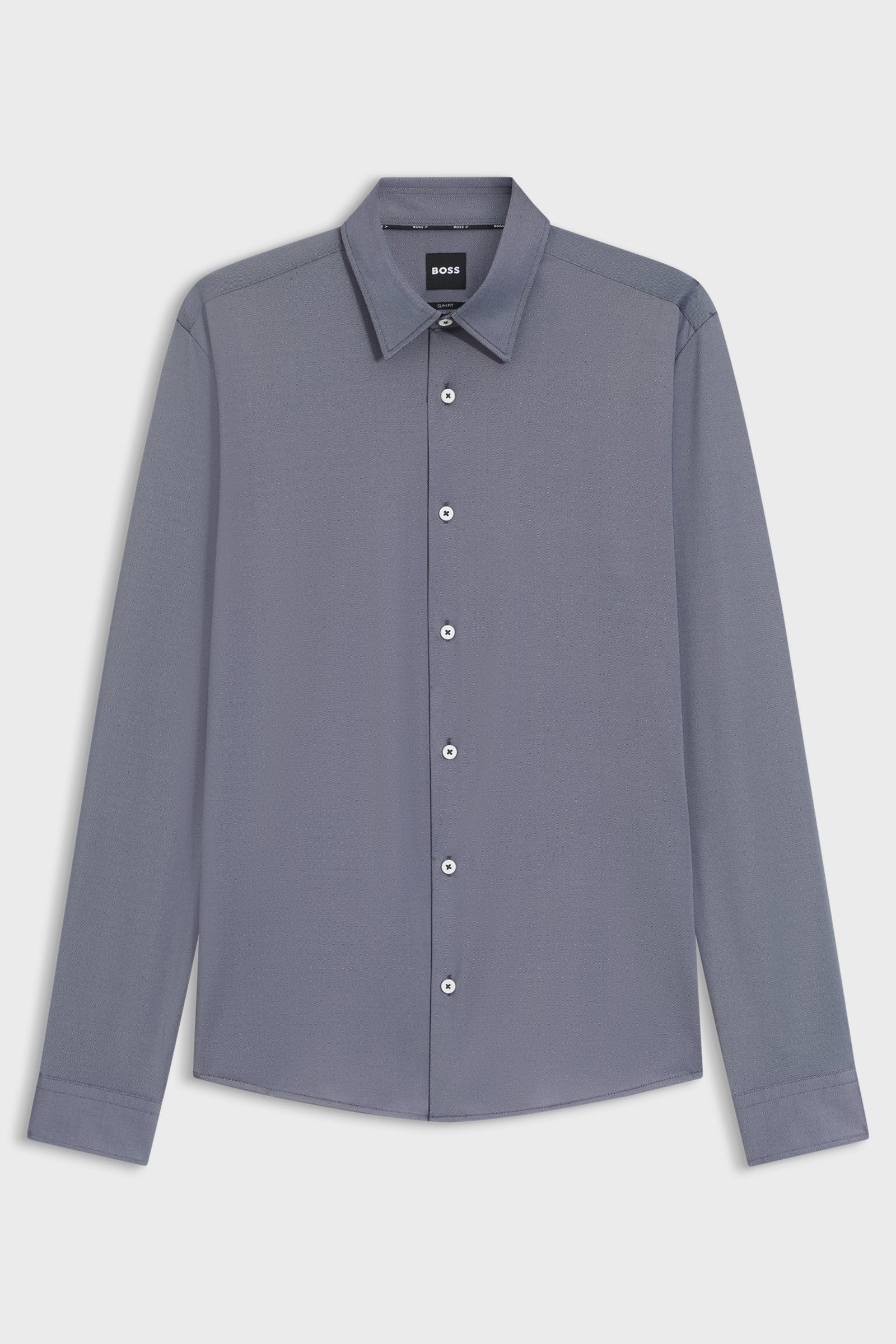 Camicia slim fit in tessuto performance 50533434 10253542 01 404 BOSS Dark blue 