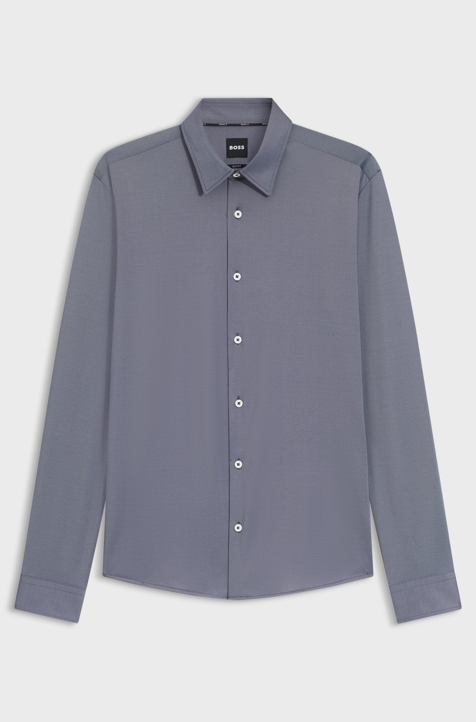 Camicia slim fit in tessuto performance 50533434 10253542 01 404 BOSS Dark blue 