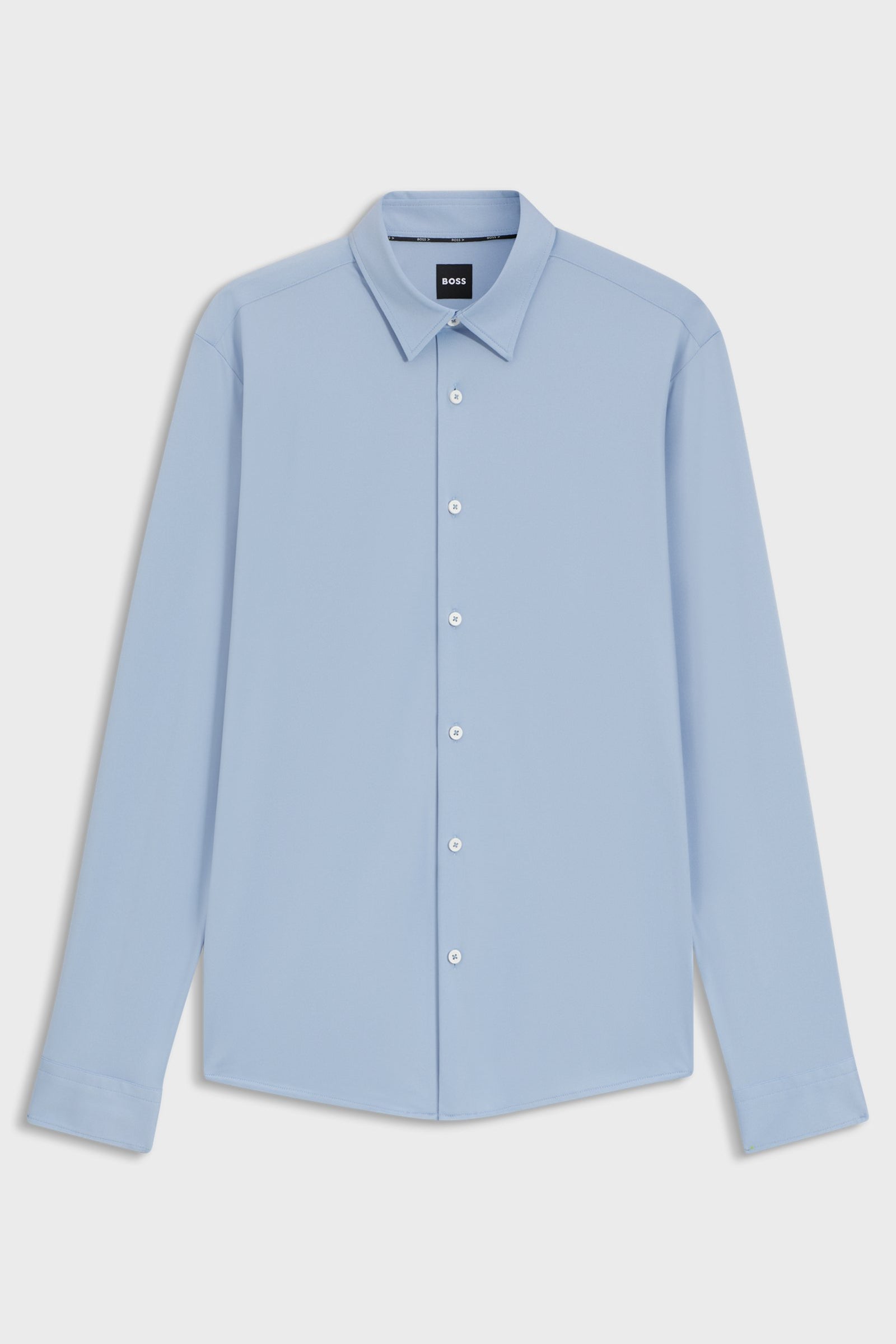 Camicia slim fit in tessuto performance 50533434 10253542 01 450 BOSS Light pastel blue 