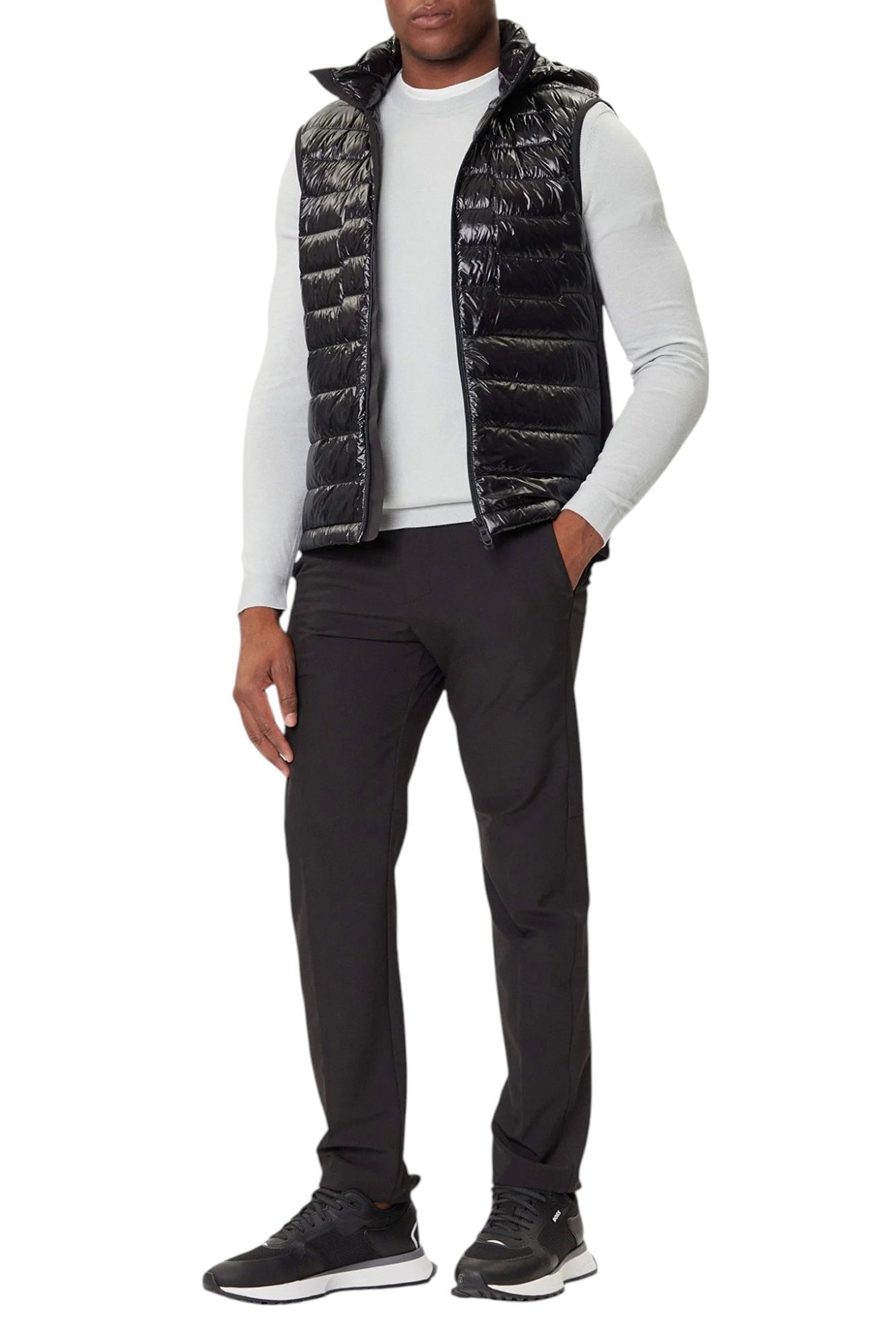 Gilet in tessuto tecnico 50541303 10252629 01 001 BOSS Black 