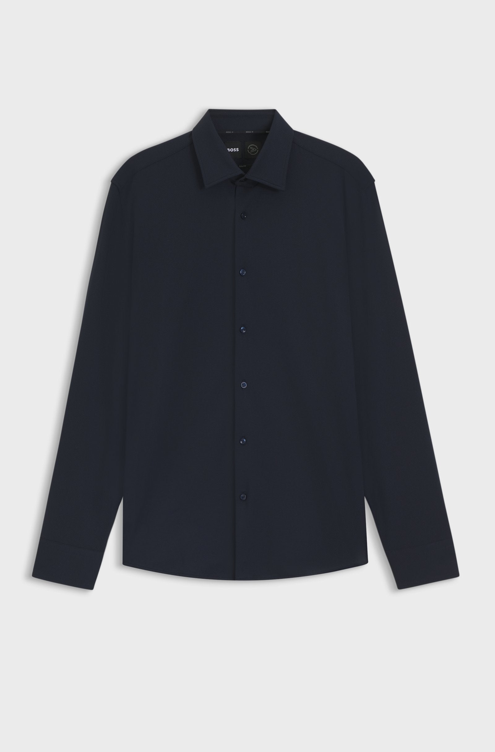 Camicia slim fit in tessuto performance 50545163 10268245 01 404 BOSS Dark blue 
