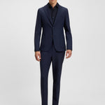 Camicia slim fit in tessuto performance 50545163 10268245 01 404 BOSS Dark blue 