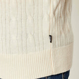 Maglia a treccia in lana e cachemire 50549975 10274959 01 131 BOSS Open white 