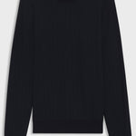 Maglia girocollo in lana e cotone 50549985 10274948 01 404 BOSS Dark blue 
