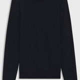 Maglia girocollo in lana e cotone 50549985 10274948 01 404 BOSS Dark blue 