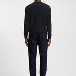 Maglia girocollo in lana e cotone 50549985 10274948 01 404 BOSS Dark blue 