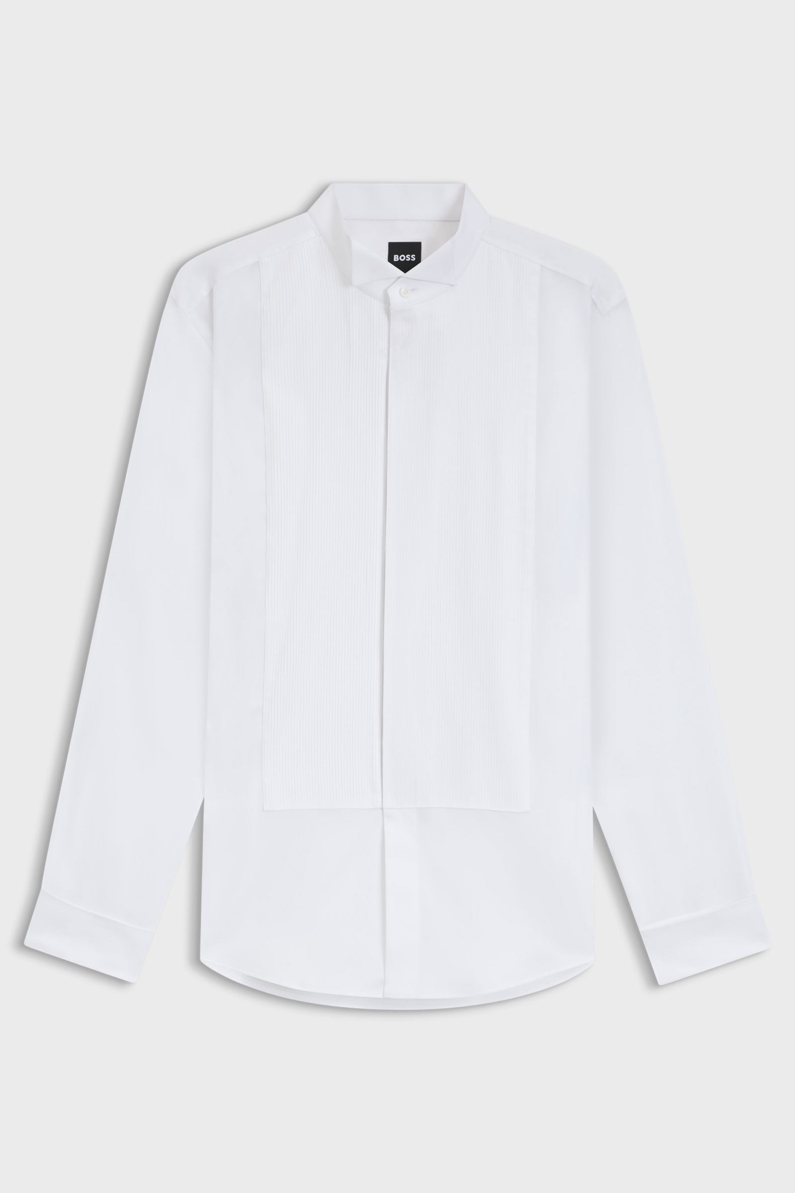 Camicia con collo in piedi e polso da gemelli 50550662 10272509 01 100 BOSS White 