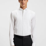 Camicia con collo in piedi e polso da gemelli 50550662 10272509 01 100 BOSS White 
