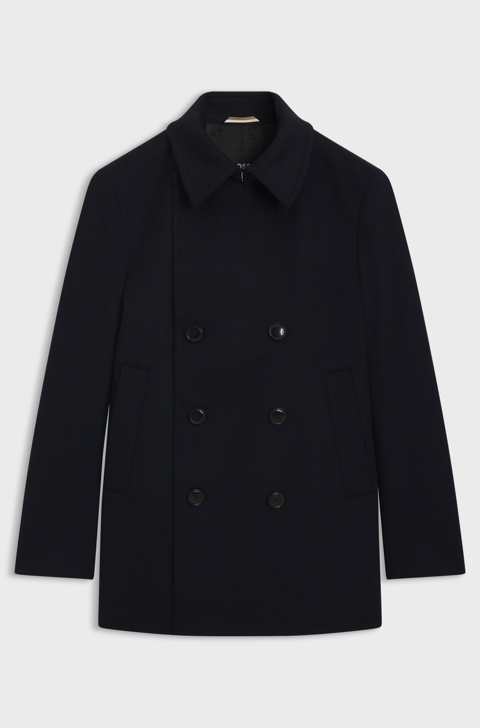 Peacoat in lana e cachemire 50551081 10273687 01 404 BOSS Dark blue 