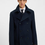 Peacoat in lana e cachemire 50551081 10273687 01 404 BOSS Dark blue 