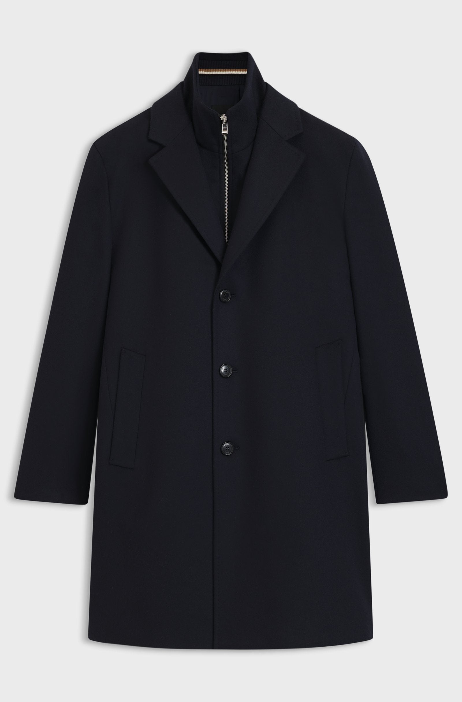 Cappotto in lana e cachemire con interno staccabile 50551085 10273687 01 404 BOSS Dark blue 