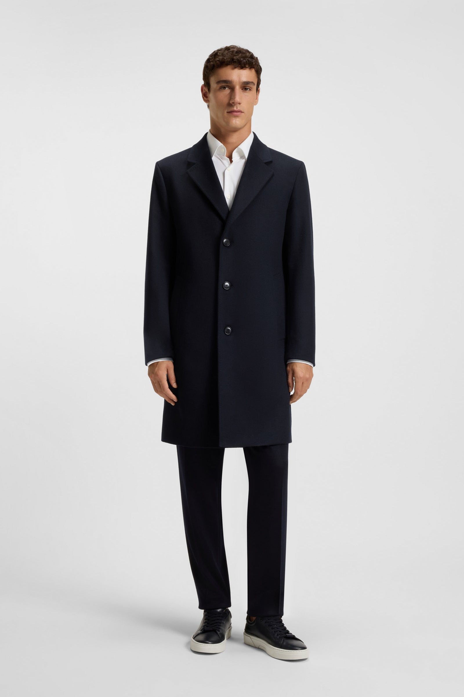 Cappotto in lana e cachemire con interno staccabile 50551085 10273687 01 404 BOSS Dark blue 