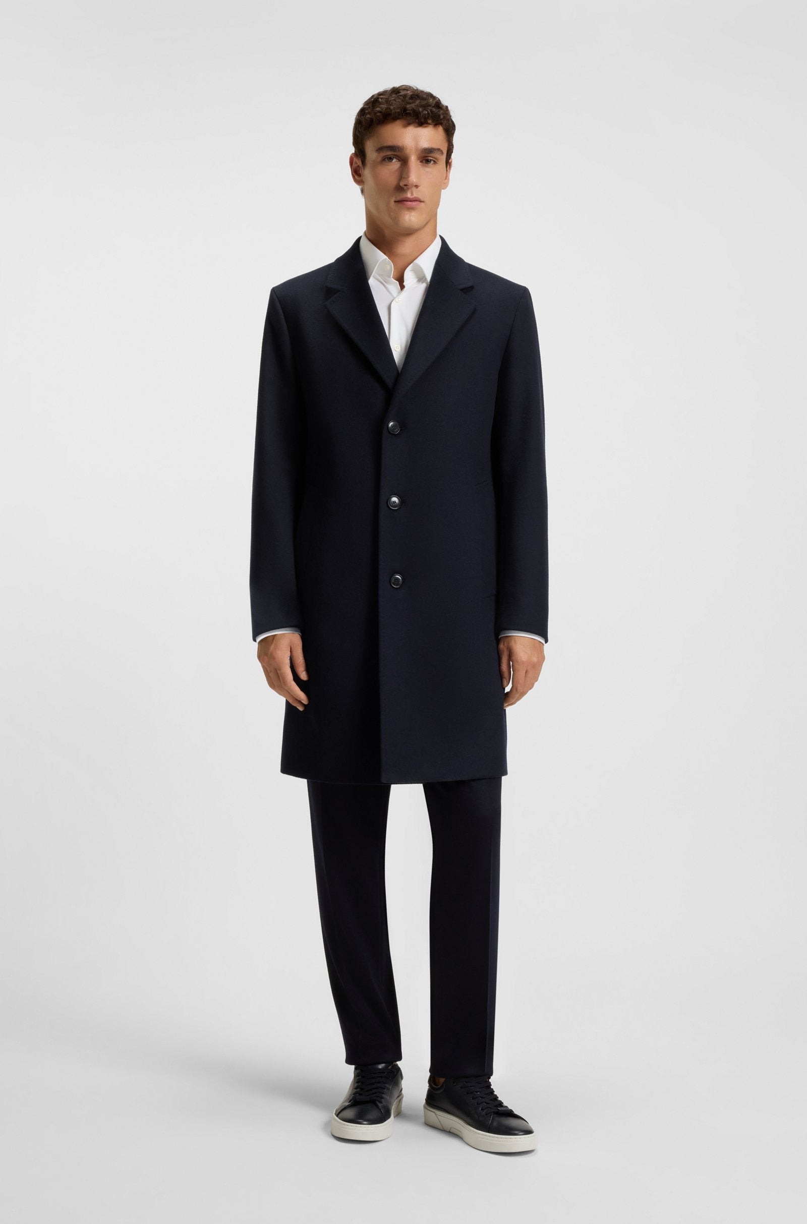 Cappotto in lana e cachemire con interno staccabile 50551085 10273687 01 404 BOSS Dark blue 