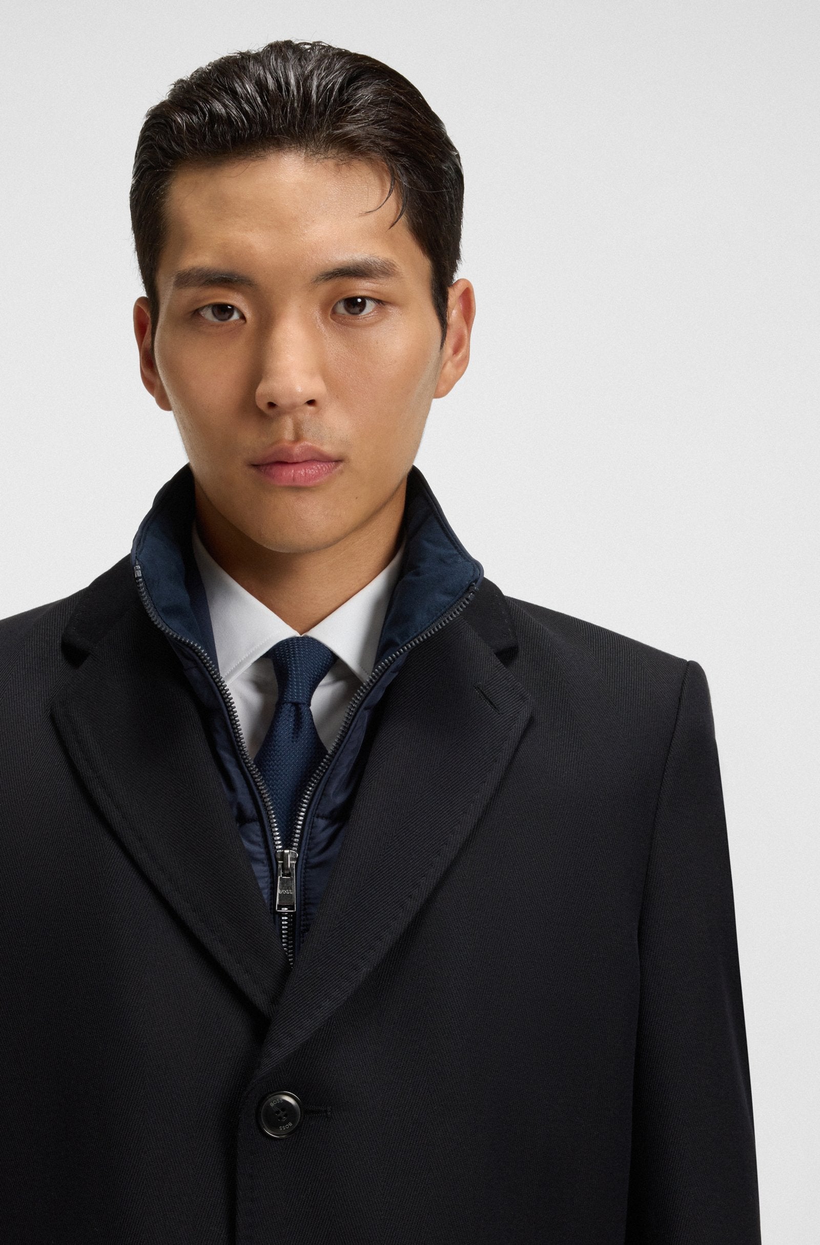 Cappotto idrorepellente con gilet staccabile 50551117 10275313 01 404 BOSS Dark blue 