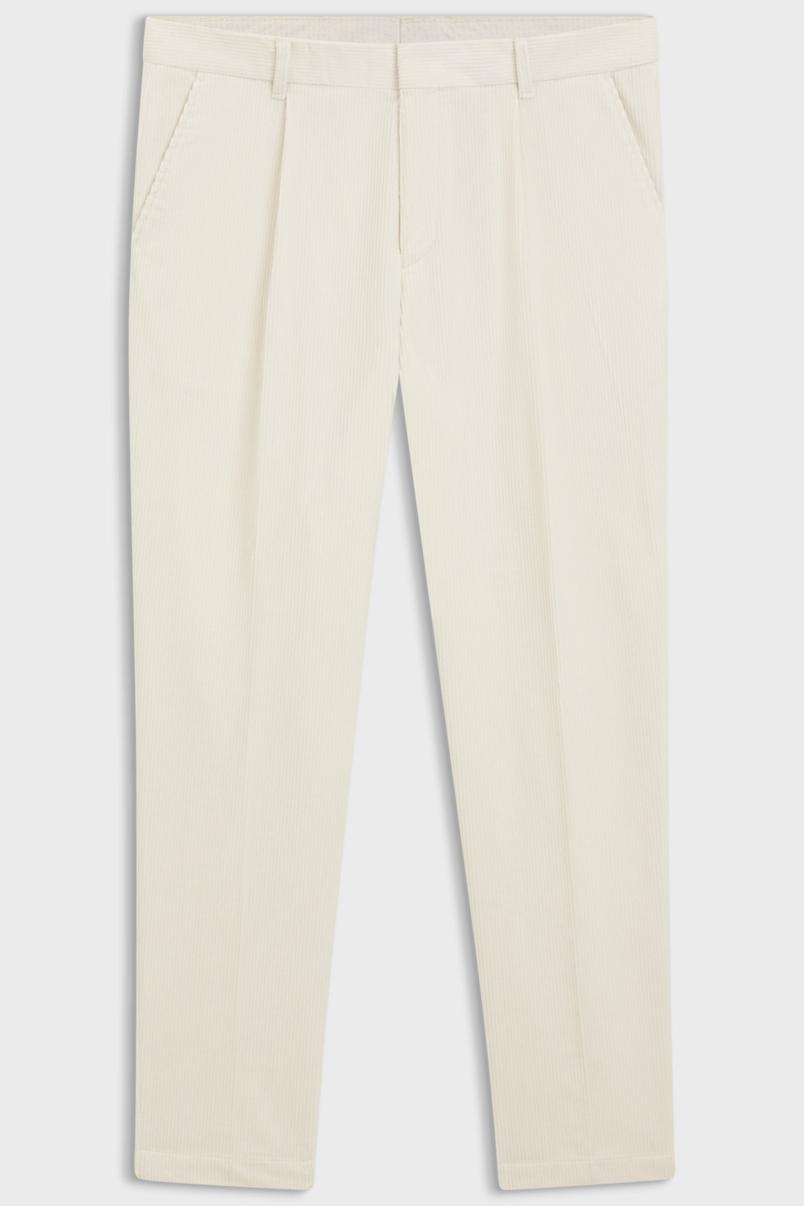 Pantalone in velluto elasticizzato 50551574 10243907 01 131 BOSS Open white 