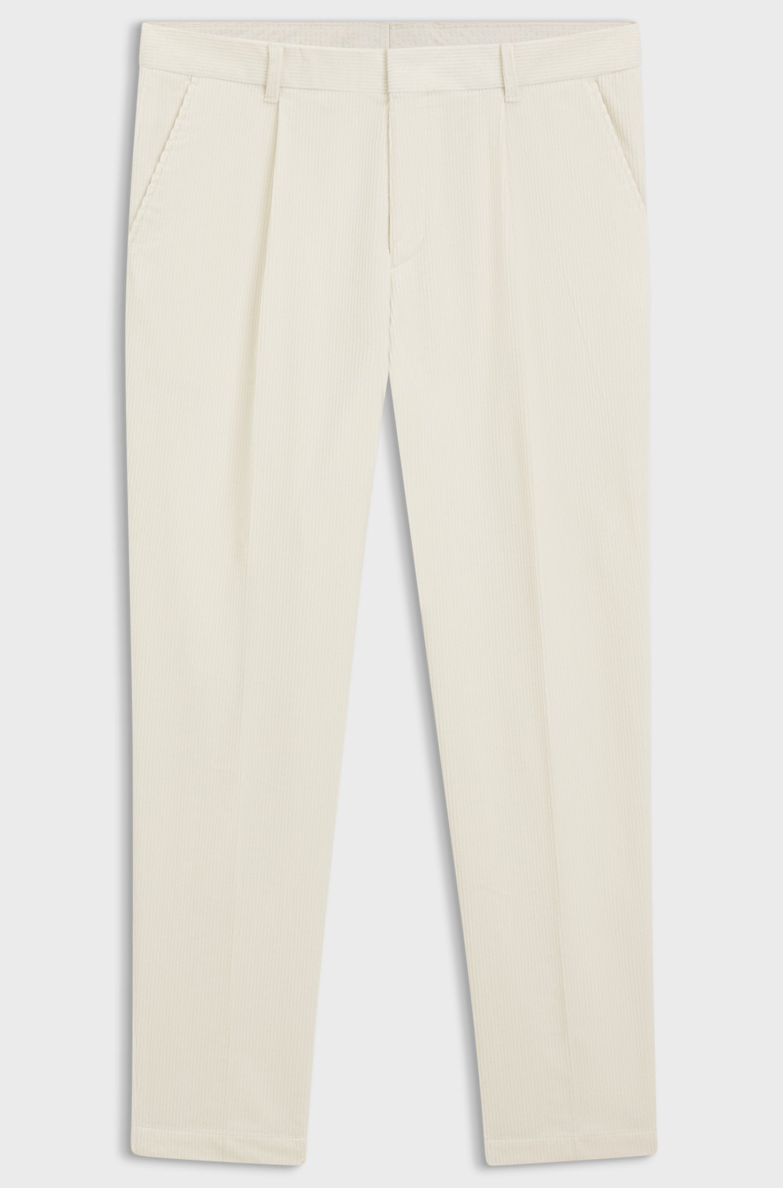 Pantalone in velluto elasticizzato 50551574 10243907 01 131 BOSS Open white 