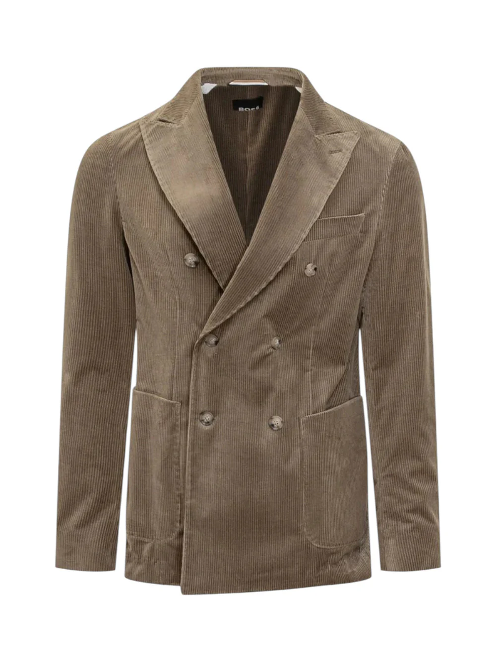 Giacca doppiopretto in velluto 50551597 10243907 01 245 BOSS Open brown 