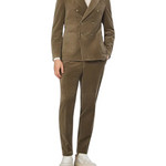 Giacca doppiopretto in velluto 50551597 10243907 01 245 BOSS Open brown 