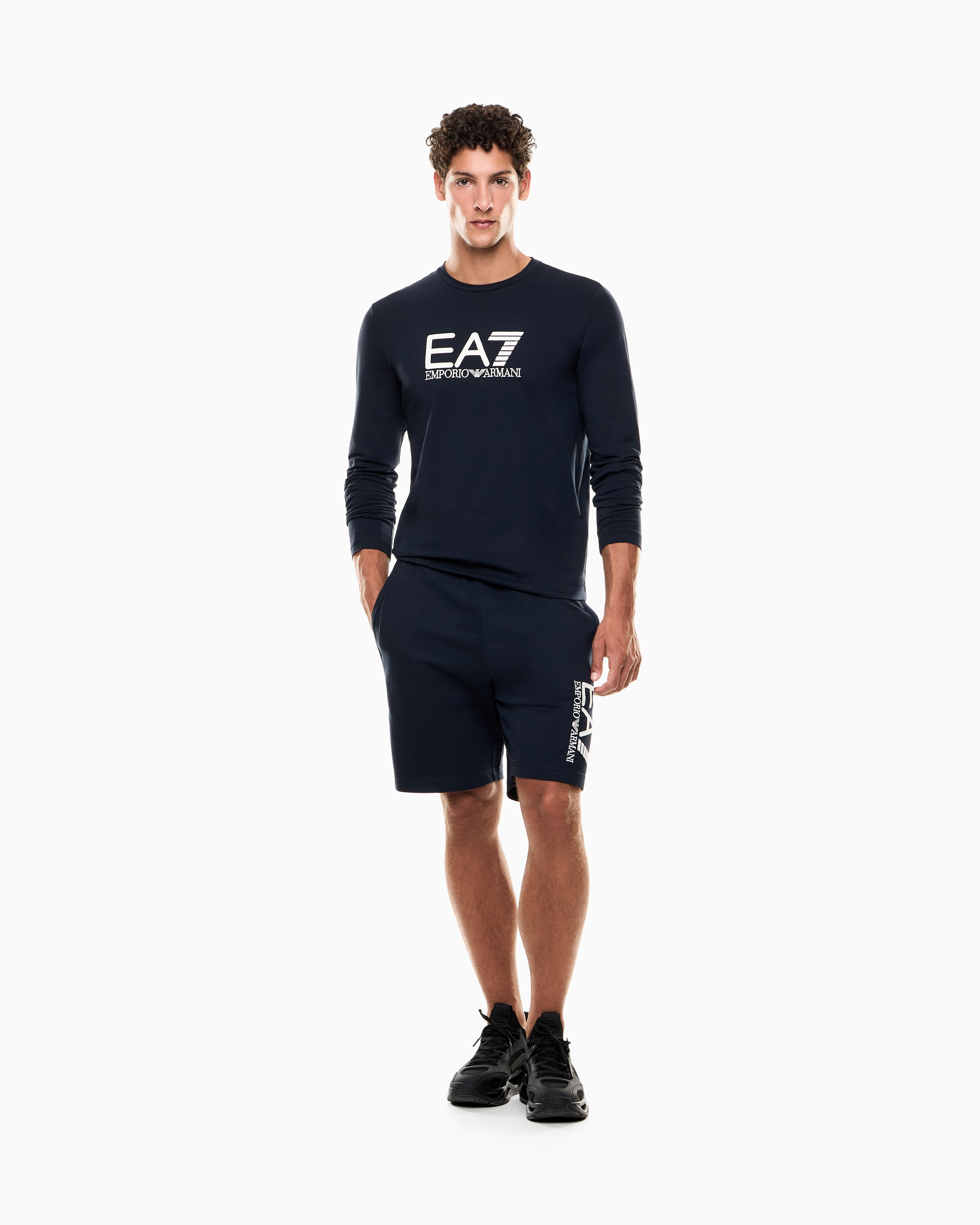 T-Shirt manica lunga 7M000900 AF10373 MB332 EA7 Blue 